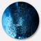 Designart - Fractal 3D Blue Paint Splash' Abstract Circle Metal Wall Art